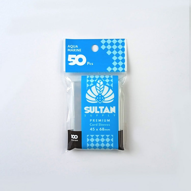 Sultan Supply Premium Card Sleeves: 45 x 68 Mini Euro Aquamarine 100 Microns