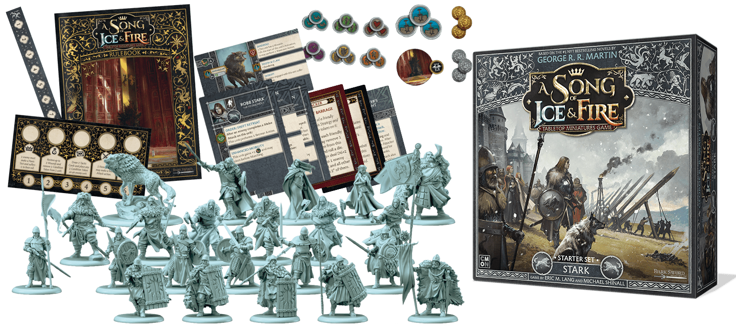 A Song of Ice & Fire: Tabletop Miniatures Game – Stark Starter Set - Gaming Library