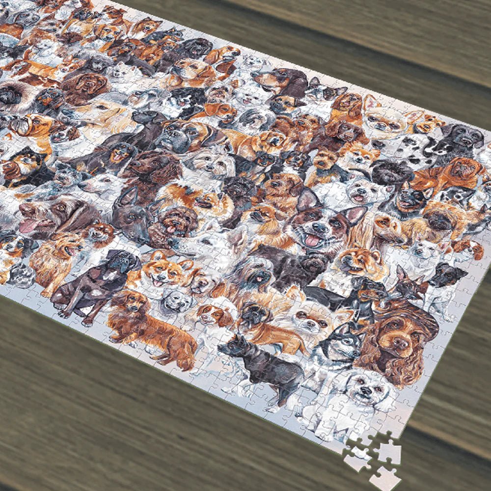 Dog Park: 128 Wood Dogs Puzzle - Gaming Library