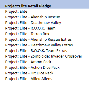 Project:Elite (Retail Pledge) - Gaming Library